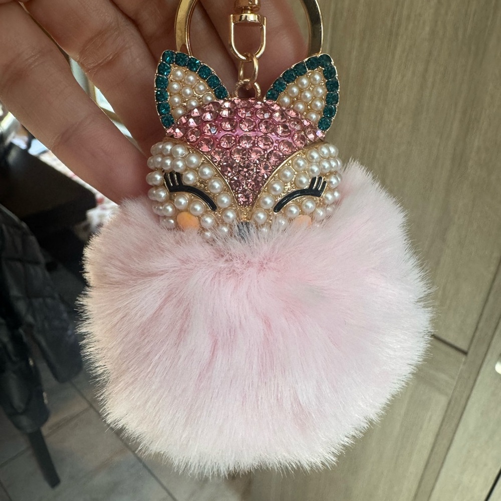 Fox Pom Pom Key Chain Bag Charm